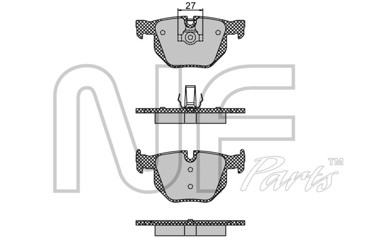 NF PARTS Комплект тормозных колодок, дисковый тормоз NF0010471